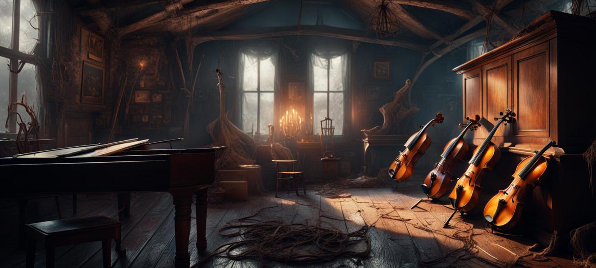 Violins in a Musty Attic