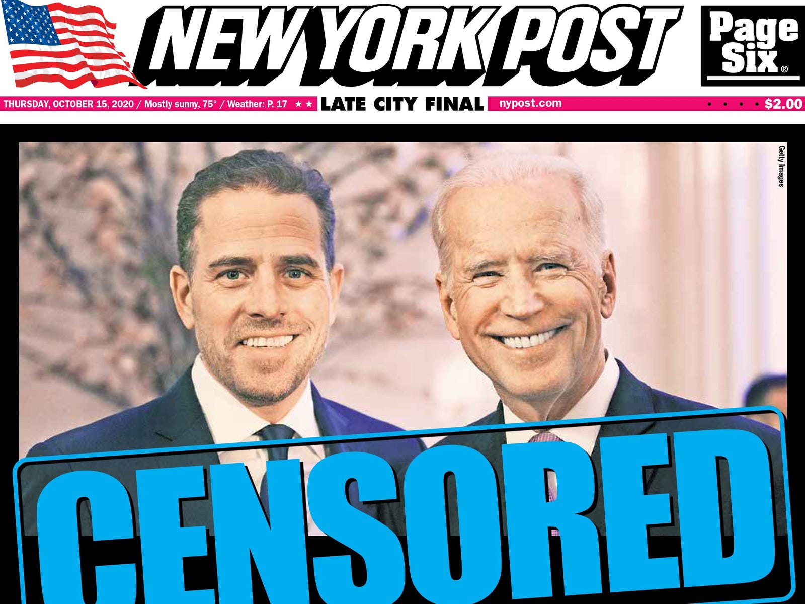 Twitter, Biden and the New York Post – Social Media Censorship Kicks up a Gear Major internet companies now claim the power to block any media they want on a totally ad hoc basis